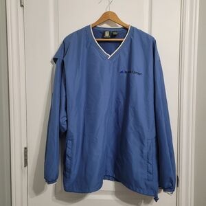 💲2️⃣ Hartwell Blue Oversized Golf Winderbreaker Pullover Jacket Sz Large